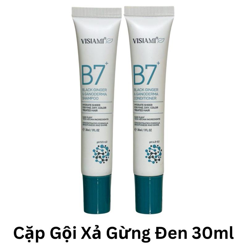 BỘ DẦU GỘI XẢ BIOTIN B7 VISIAMI PHỤC HỒI MỀM MƯỢT GIẢM GÃY RỤNG TÓC - XANH - GỪNG ĐEN