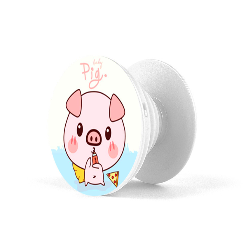 Gía đỡ điện thoại đa năng, tiện lợi - Popsockets - In hình PIG 03 - Hàng Chính Hãng