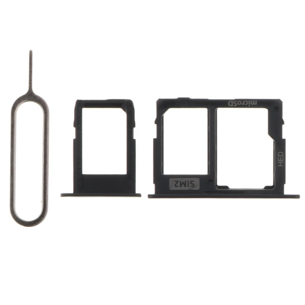 Sim Card Tray Holder Micro SD Slot Replacement For Samsung Galaxy J530 Black