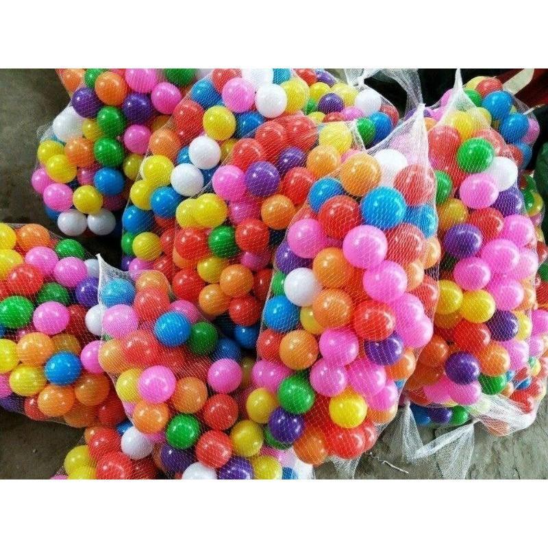Đồ chơi quả bóng nhựa nhiều màu sắc cho bé chơi cùng lều bóng túi 50 hoặc 100 quả - 100 quả - Hàng Chất Lượng
