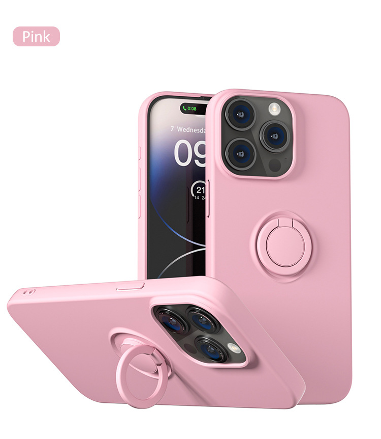 Ốp lưng Silicon Mipow Ring Holder Đế Quay Vòng Nhẫn Kim Loại TPU & PU Leather Dành Cho iPhone 15 Pro Max Hàng Chính Hãng