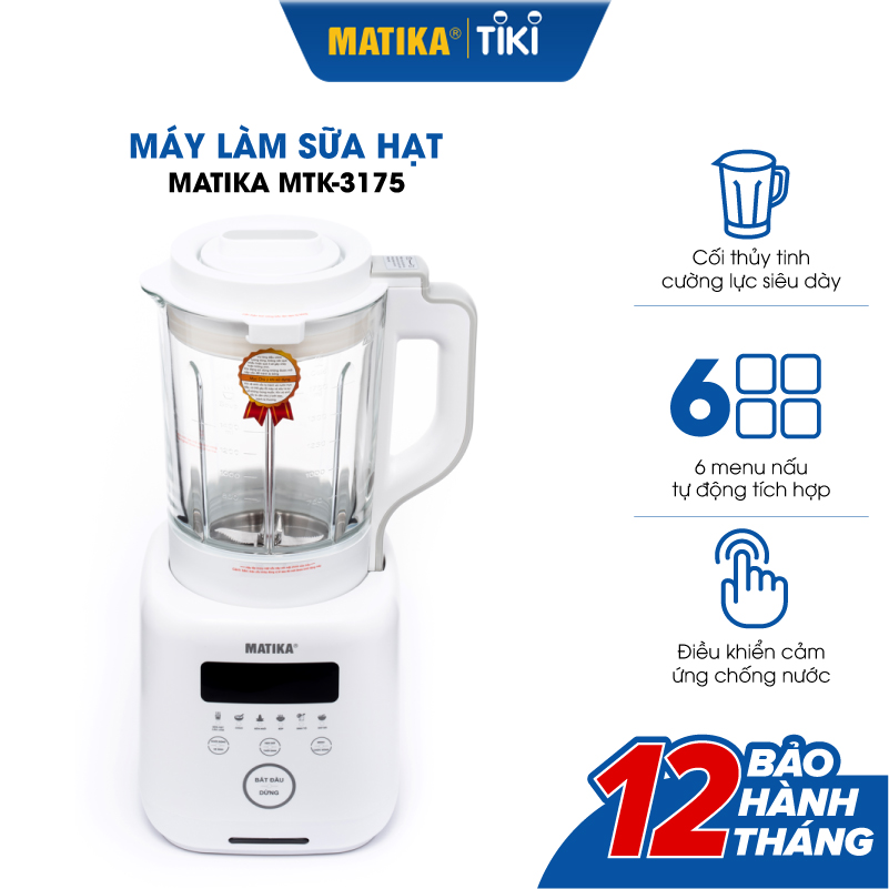 Máy Làm Sữa Hạt MATIKA 1.75L 800W MTK-3175 - Hàng Chính Hãng