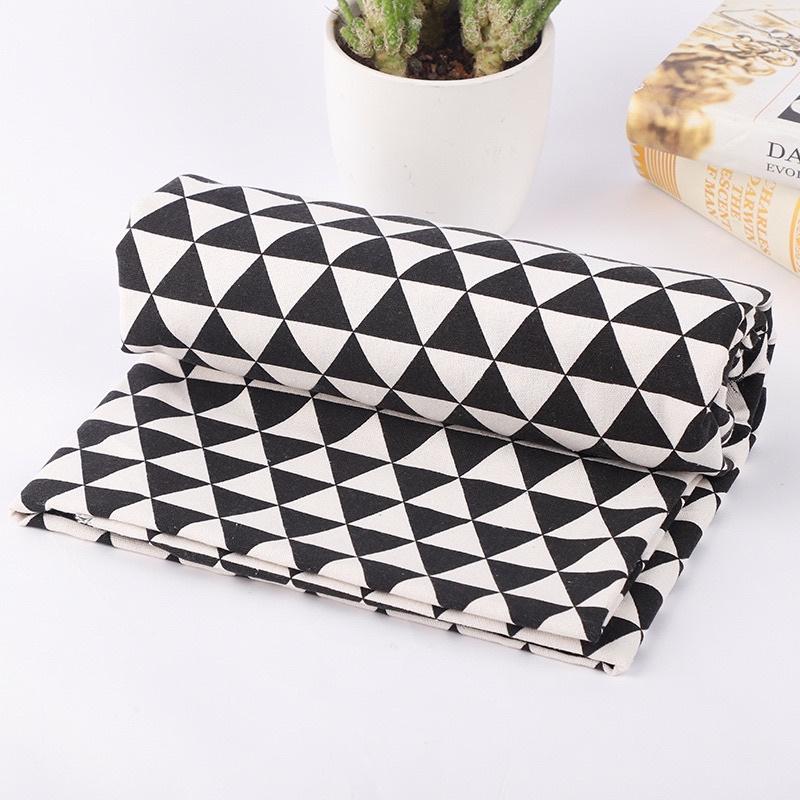 Vải Bố Vải Canvas Làm Rèm, Khăn Bàn, Tấm Phủ Và Phông Nền Chụp Ảnh Hoạ Tiết Tam Giác