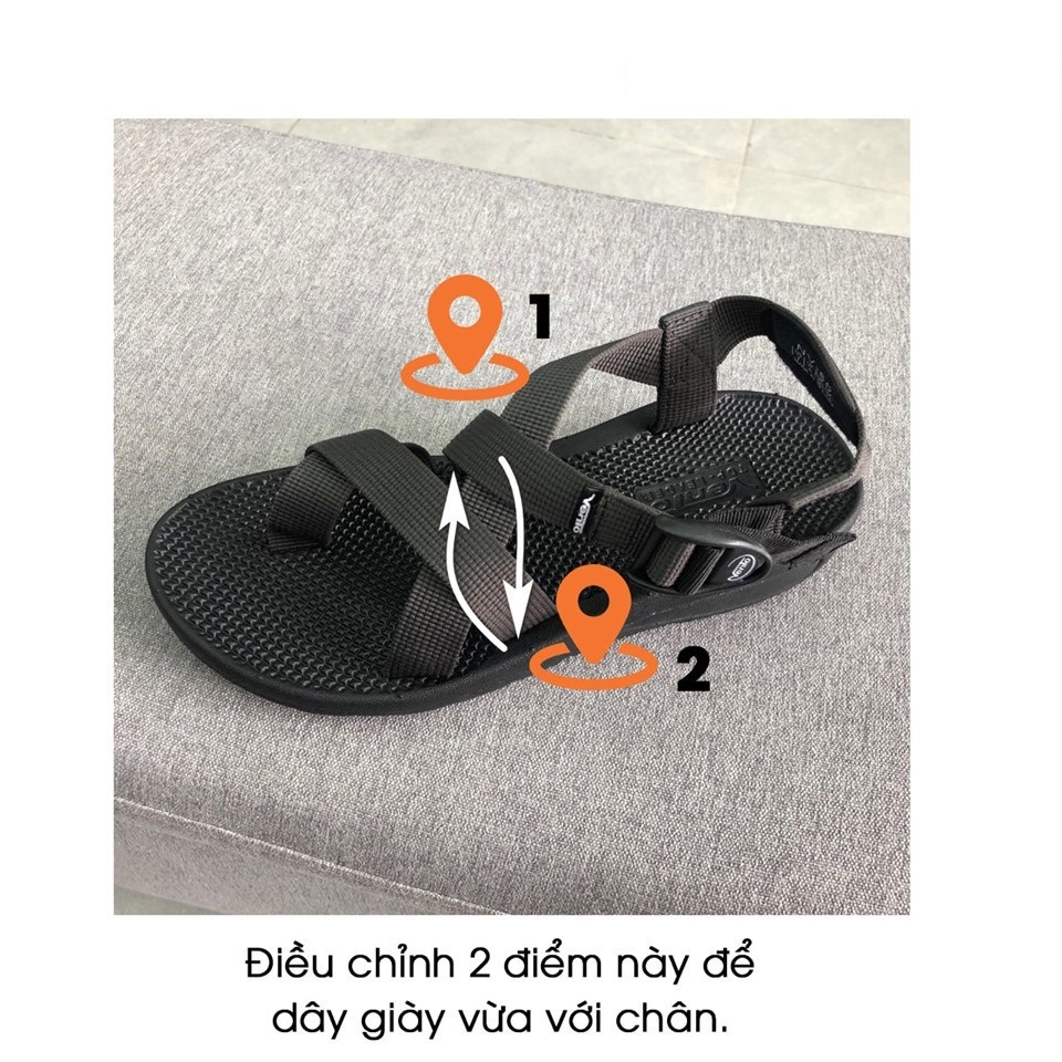 Giày Sandal Rova Nam Nữ Quai Chéo dạo phố đi chơi đi học RV117