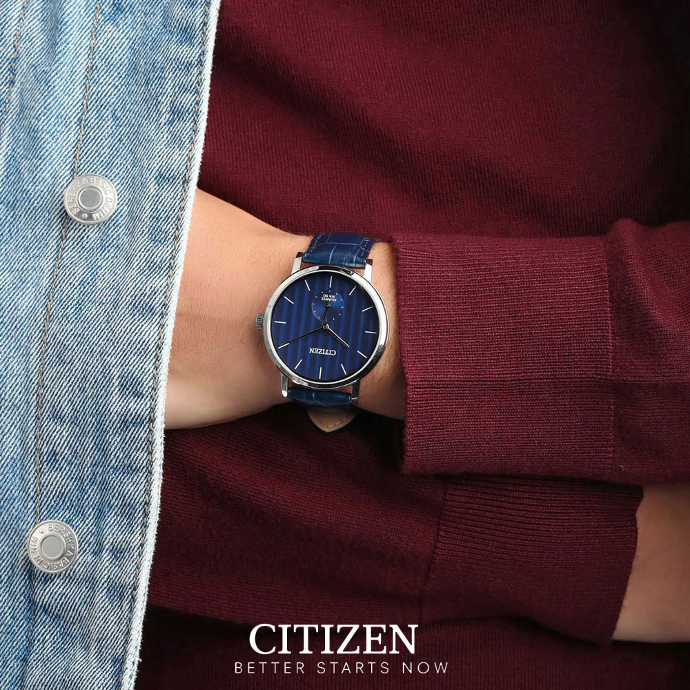 Đồng Hồ Nam Citizen Dây Da BE9170-05L - Mặt Xanh