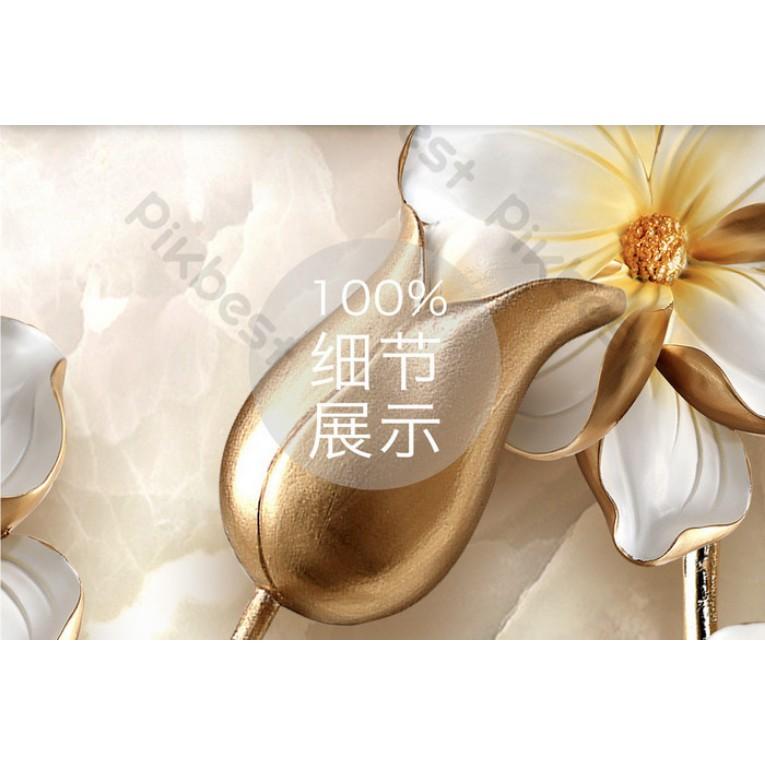 Tranh dán tường Tranh phòng khách phòng ngủ hiện đại dán tường - Hoa Ngọc Lan Kim