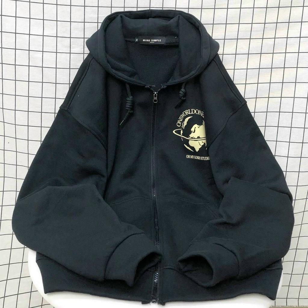 Áo Khoác Hoodie Nam Nữ GOSH STUDIO Form Rộng Kiểu Zip Kéo Phối Nón Rộng 2 Lớp Phong Cách Ullzang Vintage Cá Tính Hot Trend