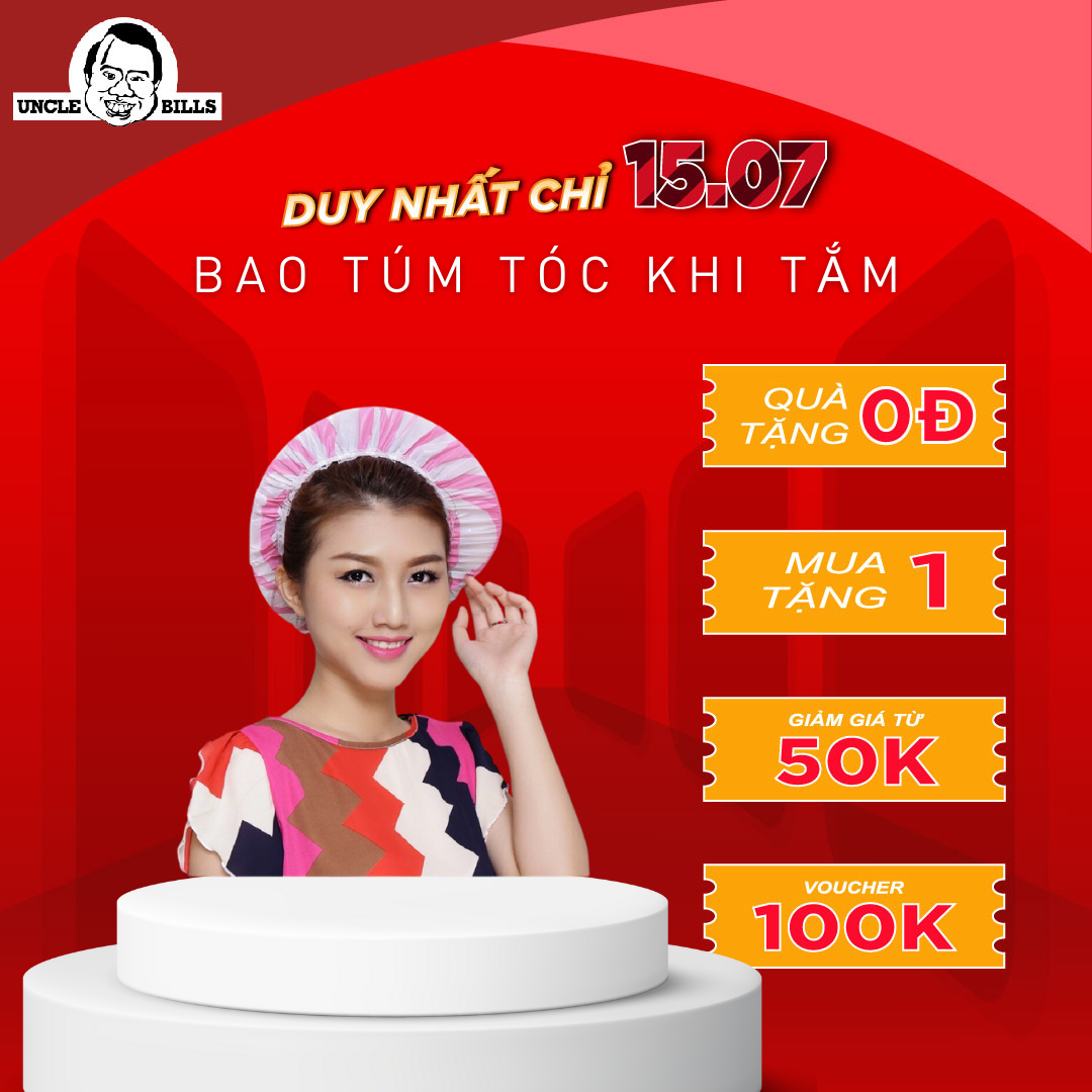 Bộ 4 Nón Trùm Tóc Khi Tắm Uncle Bills AG0015