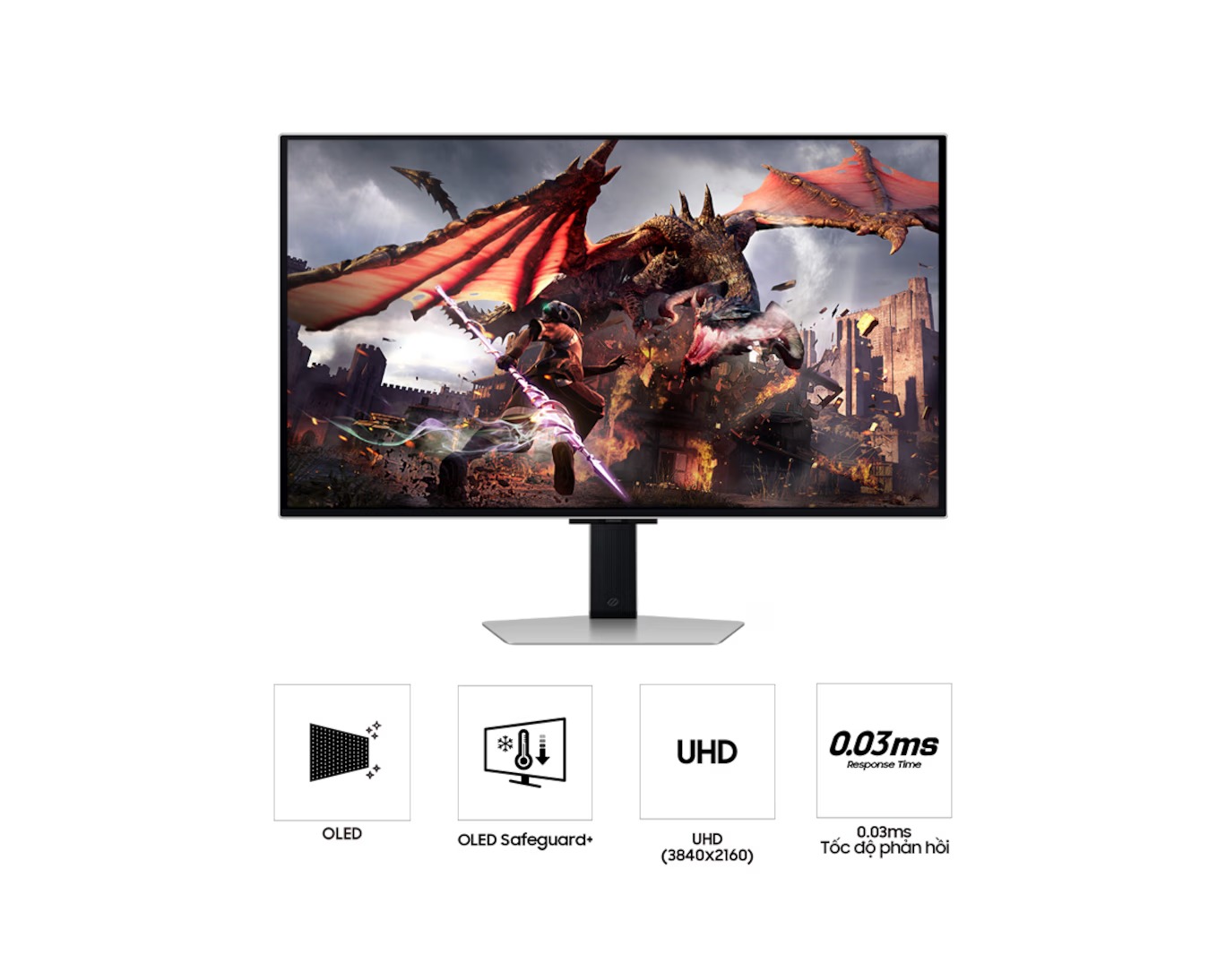 Màn Hình Gaming Samsung Odyssey OLED G8 G80SDF LS32DG802SEXXV (32Inch, OLED, 4K, 240Hz, 0.03ms) - Hàng chính hãng