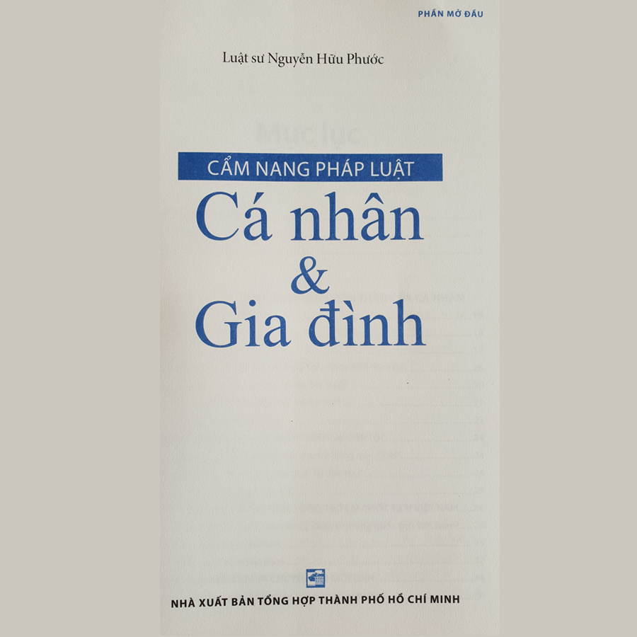 Cẩm Nang Pháp Luật Cá Nhân Và Gia Đình