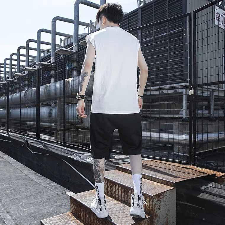 Bộ Thể Thao Nam Cộc Tay Phối Màu Cao Cấp - Bộ Xát Nách Gấu XX