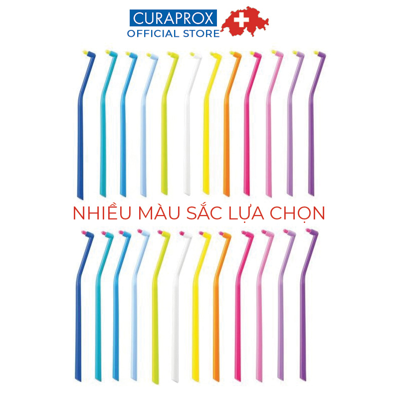 Bàn chải răng đầu nhỏ Curaprox Single (màu ngẫu nhiên