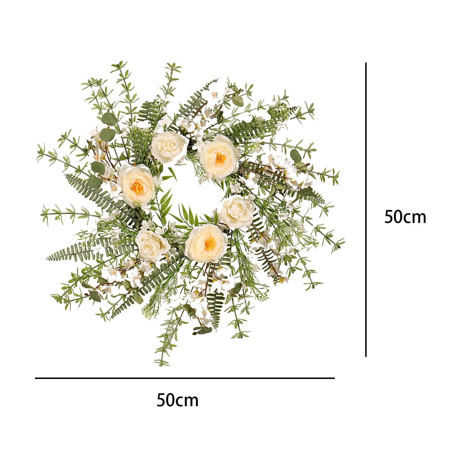 Artificial Silk Flower Wreath Garland for Farmhouse Garden Decorative Accessories Wedding Baby Shower Party Decor