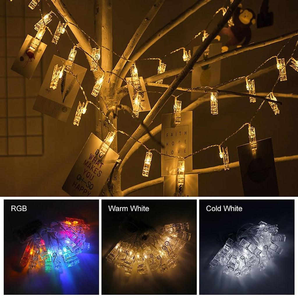 Dải 20 kẹp hình nguồn cắm USB dây đèn led trang trí ảnh cưới, tiệc giáng sinh, sinh nhật, noel