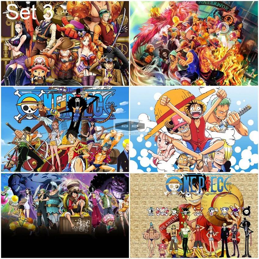 Bộ 6 Áp phích - Poster Anime One Piece - Vua Hải Tặc - A3, A4, A5
