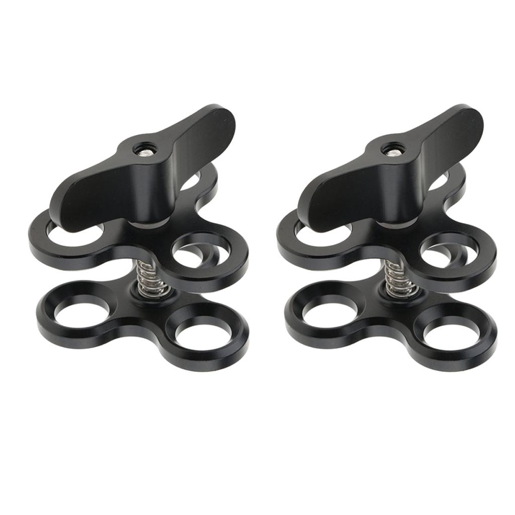 Phép Lạ Chiếu 2 Cái 1-Inch Ba Bóng Kẹp Cánh Tay Gắn Giá Đỡ Dưới Nước Hệ Thống Đèn Chiếu Sáng