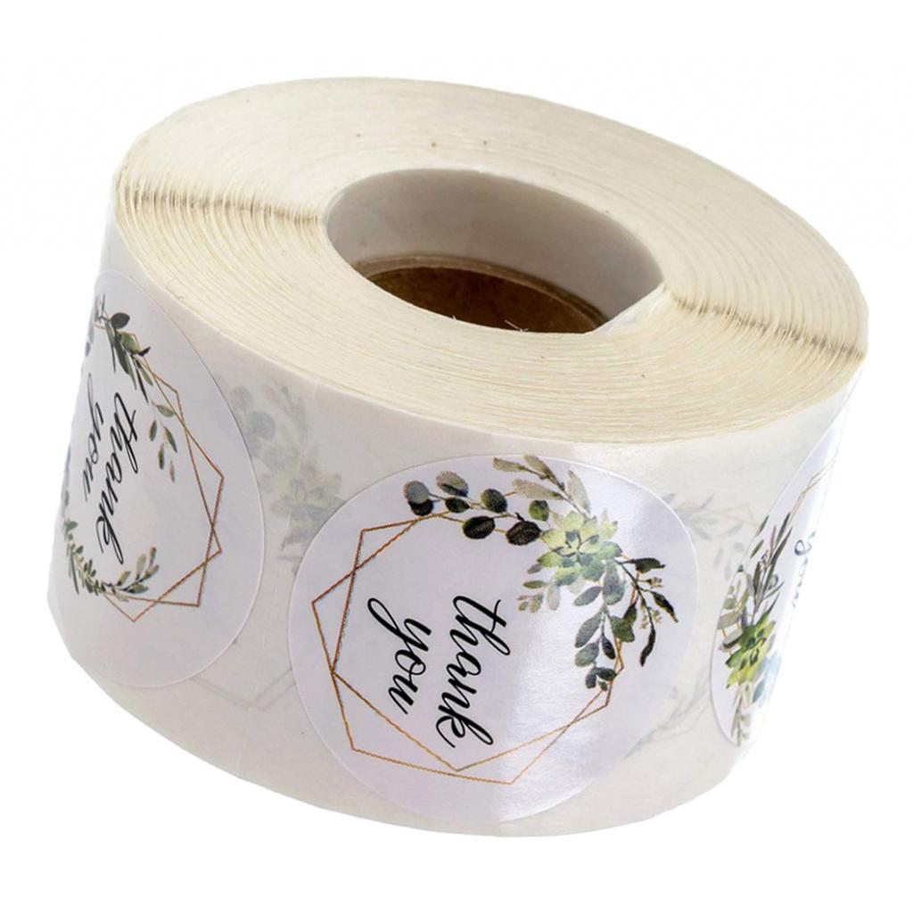 500 Cái/Cuộn Cảm Ơn Bạn Stickers Niêm Phong Tròn Nhãn Giấy DIY
