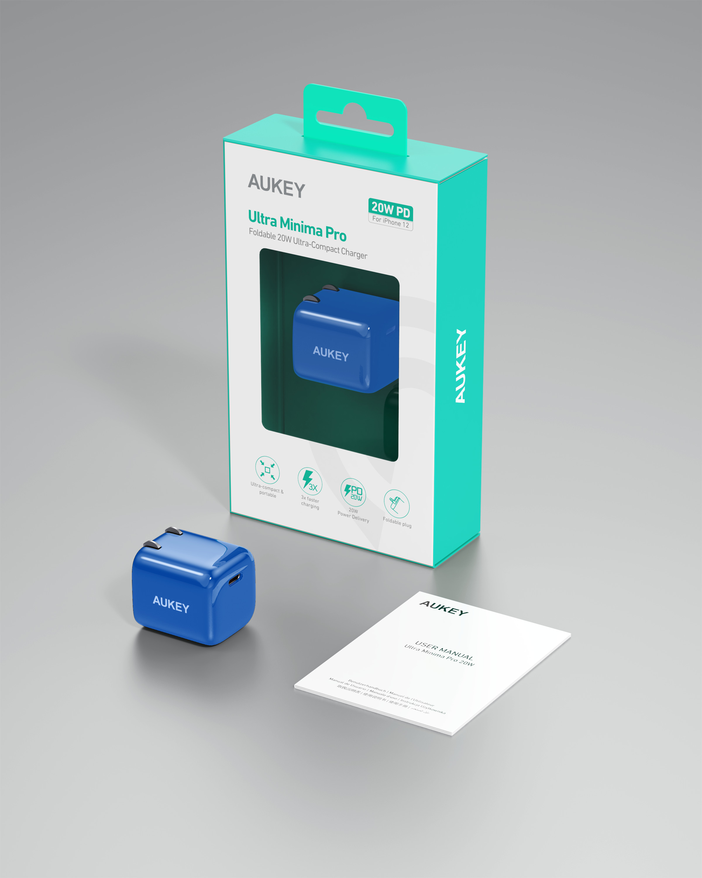 Cốc Sạc Nhanh AUKEY PA-B1 Pro Cổng Type C Power Delivery 20W - Hàng Chính Hãng