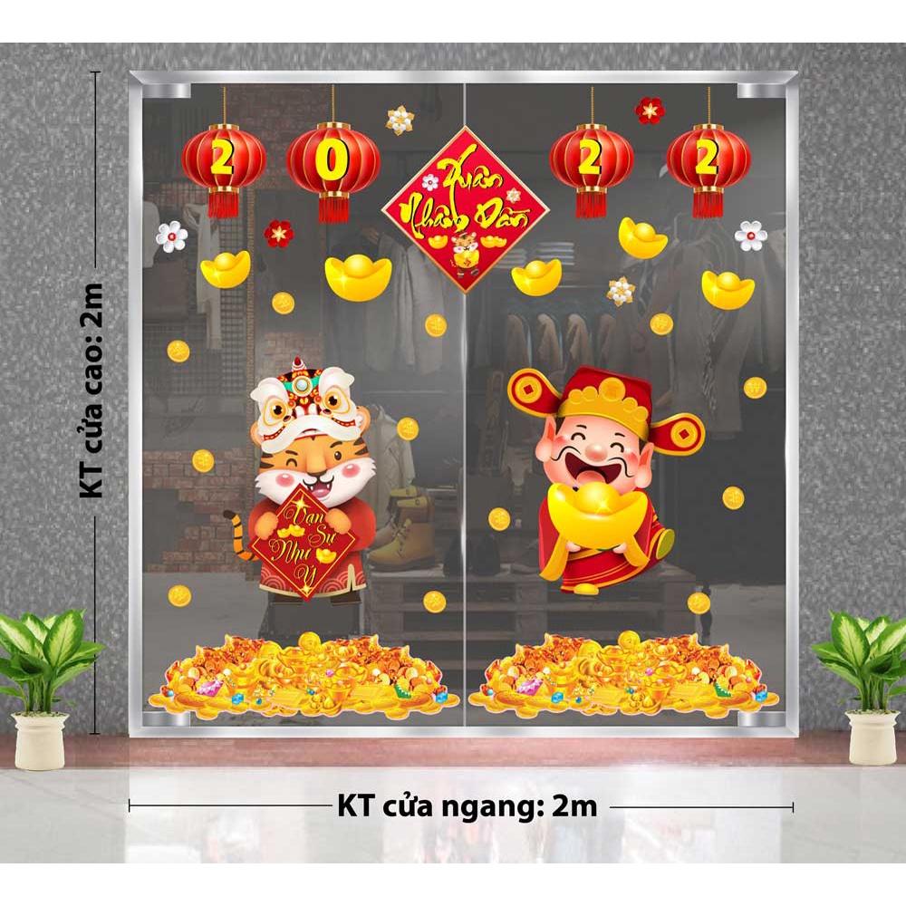 DECAL TRANG TRÍ TẾT NGUYÊN ĐÁN 2022 COMBO SỐ 22