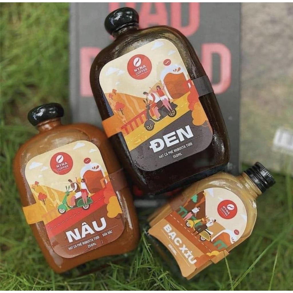 Chai Thuỷ Tinh Dẹt Bầu 350ml - 500ml Đựng Coffee, Sữa, cafe, nước ép, nước trái cây