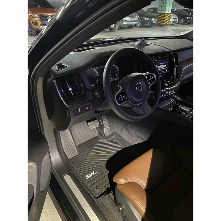 Thảm lót sàn xe ô tô Volvo XC60 2017- đến nay Nhãn hiệu Macsim 3W chất liệu nhựa TPE đúc khuôn cao cấp - màu đen