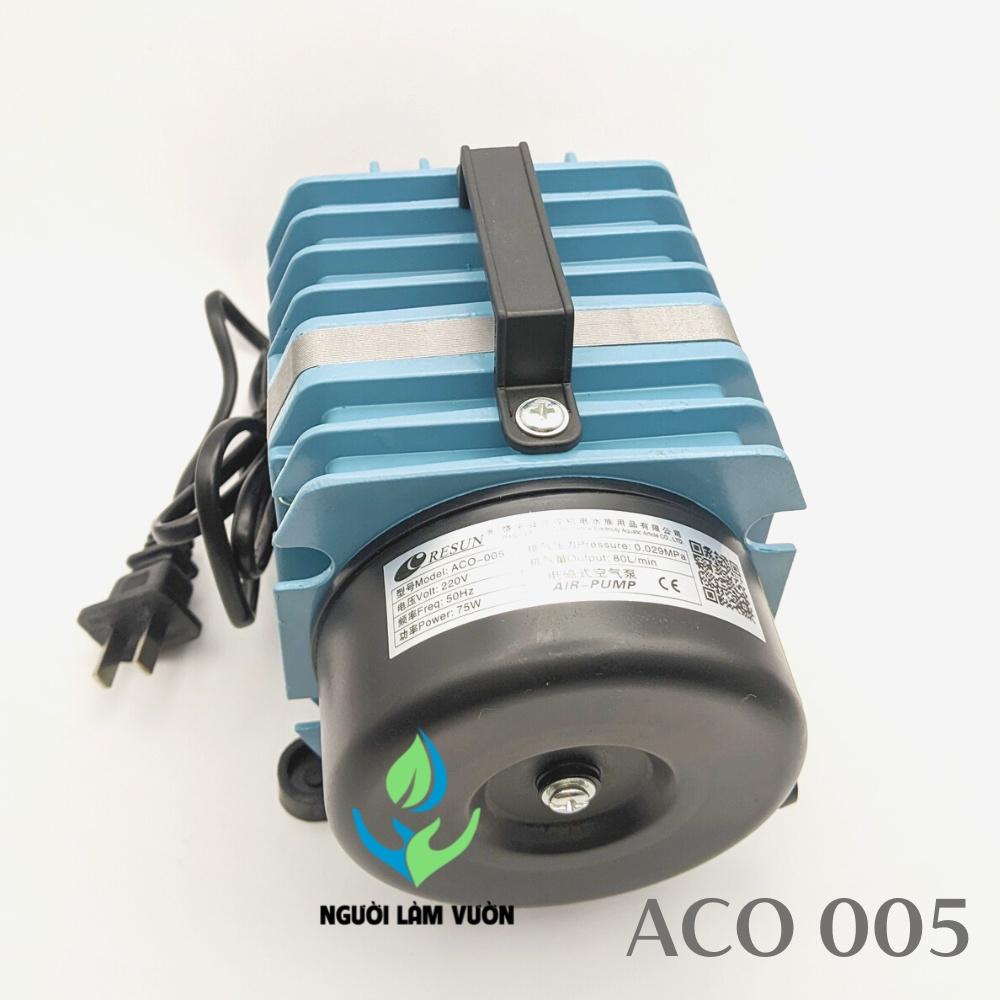 Máy bơm oxy hồ cá - Máy thổi oxy RESUN ACO - 005 - 75W dùng cho hồ cá, hồ Koi