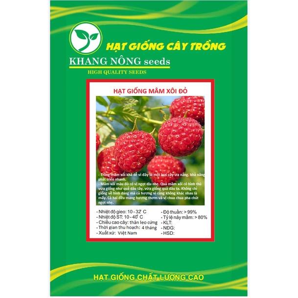 Hạt giống quả mâm xôi đỏ (Phúc bồn tử đỏ ) KNS3449 - Gói 30 hạt