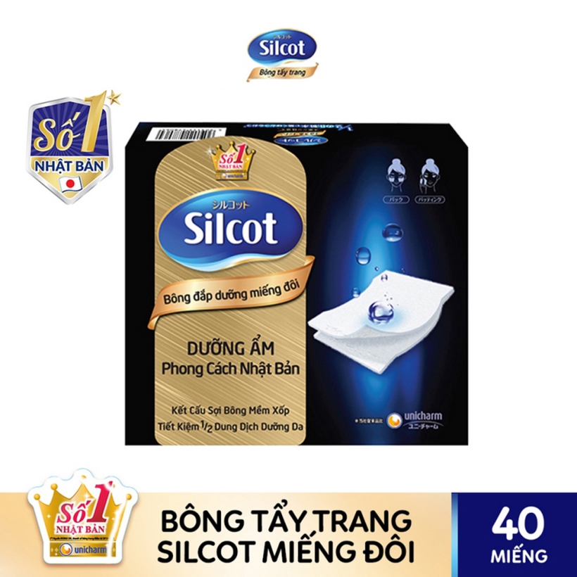 Silcot Bông Đắp Dưỡng Miếng Đôi (40 miếng/hộp)