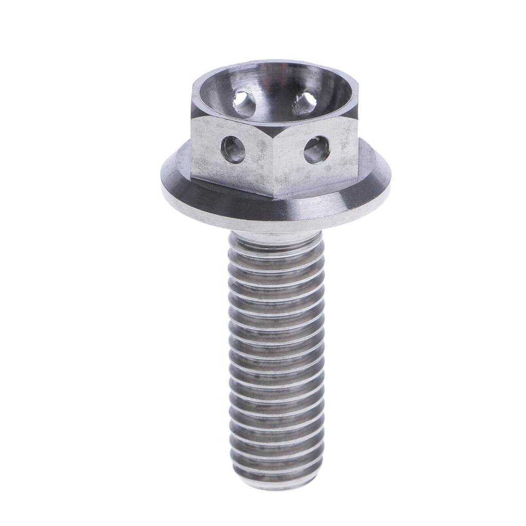 M8 Titanium Alloy Hex Head Flange Bolt Screw - 20 25 30 35 40 45mm