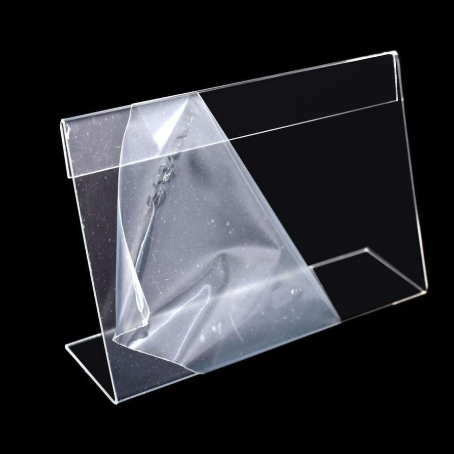 Acrylic Menu L mini, bảng giá mica, thông tin sản phẩm, kệ, bảng tên buffet mini