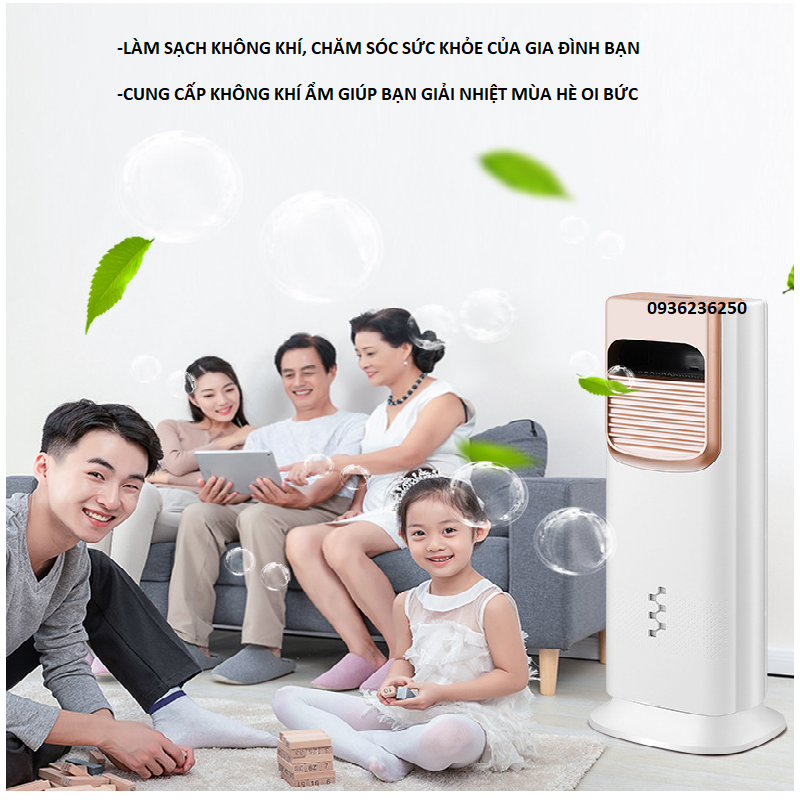 Quạt Điều Hòa Hơi Nước  AMOI model CY-LN180 làm mát Điều Hòa Không Khí ,Tạo ấm-lọc không khí Có Khiển Từ Xa Cho Gia Đình ( GIAO MÀU NGẪU NHIÊN)