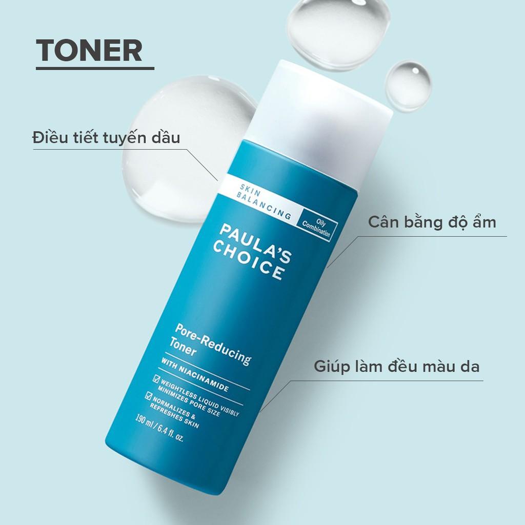 Toner cải thiện lỗ chân lông cho da dầu mụn Paula's Choice Skin Balancing Pore Reducing Toner
