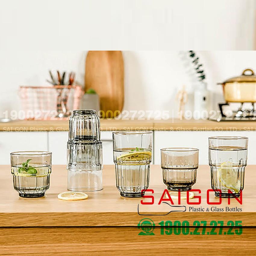 Ly Thủy Tinh Cường Lực LinQ Grey Beverage 266ml | 355ml | 414ml , Tùy Chọn Dung Tích