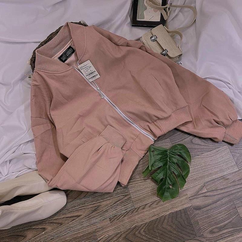 Áo khoác lửng croptop kaki dạ da lộn 2 lớp tay dơi bomber không nón unisex ulzzang nam nữ AK120