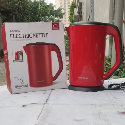 Bình Đun Siêu Tốc 2 lớp Lock&Lock EJK738WHT - Trắng - Hàng chính hãng