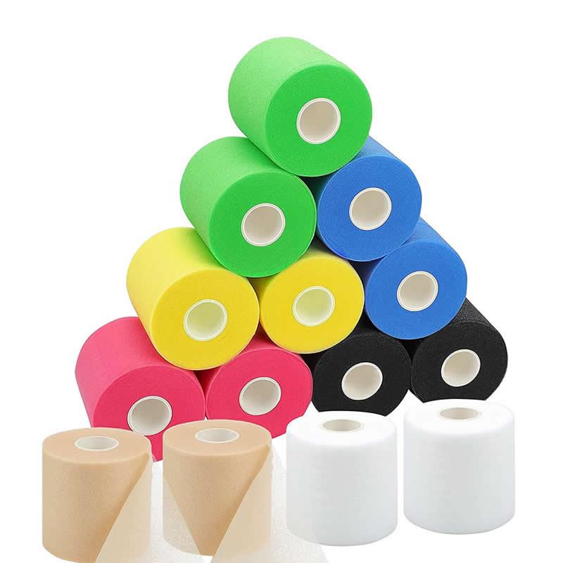12pcs Underwrap Băng Băng Băng Athletic Pre Gói băng y tế Thể thao mềm Thể thao Thân tay Vòng tay Color: Black Size: 6cm x 20m