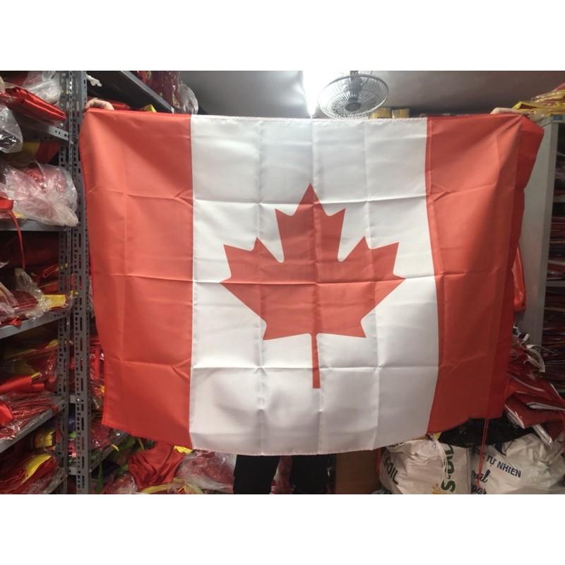 Quốc kỳ Canada in thẩm thấu 1 lớp vải 1x1,5m