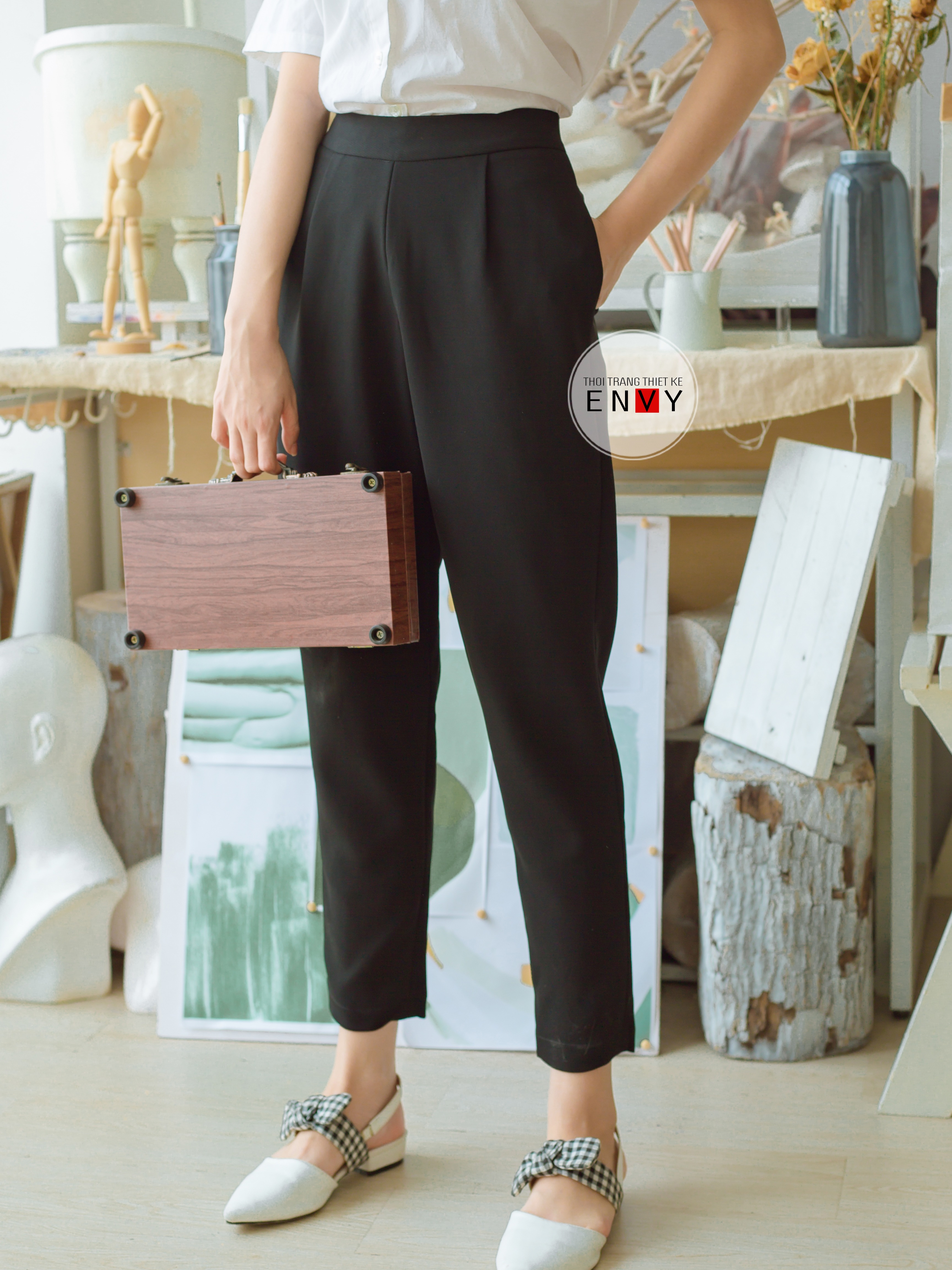 Quần nữ baggy tây ENVY - QK0044