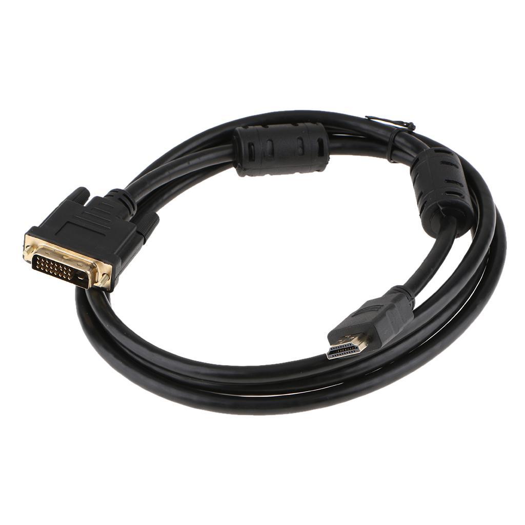 6FT Gold-plated 24+1 -D Male to Male Adapter Cable for HDTV 1080P