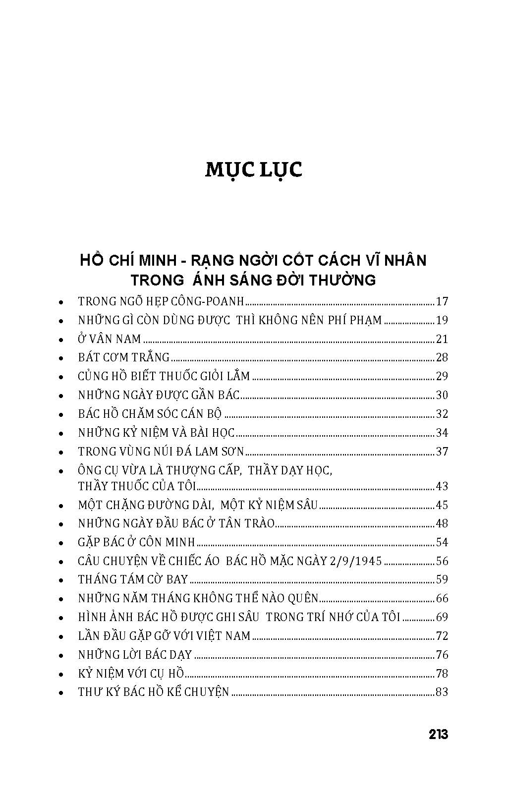 Chủ Tịch Hồ Chí Minh Những Câu Chuyện Đời Thường