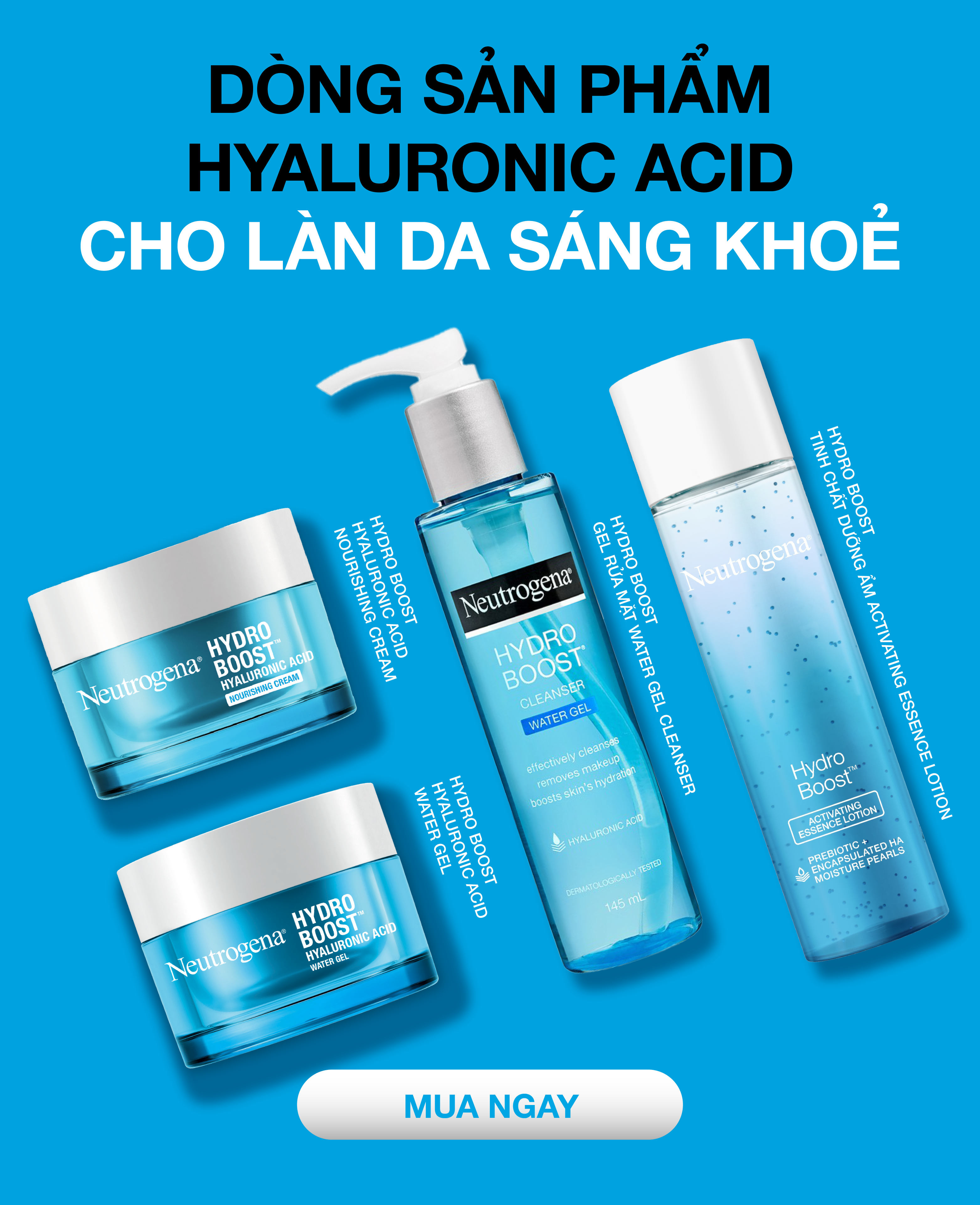 Bộ 2 Kem dưỡng cấp ẩm Neutrogena Hydro Boost Hyaluronic Acid Water Gel 50G