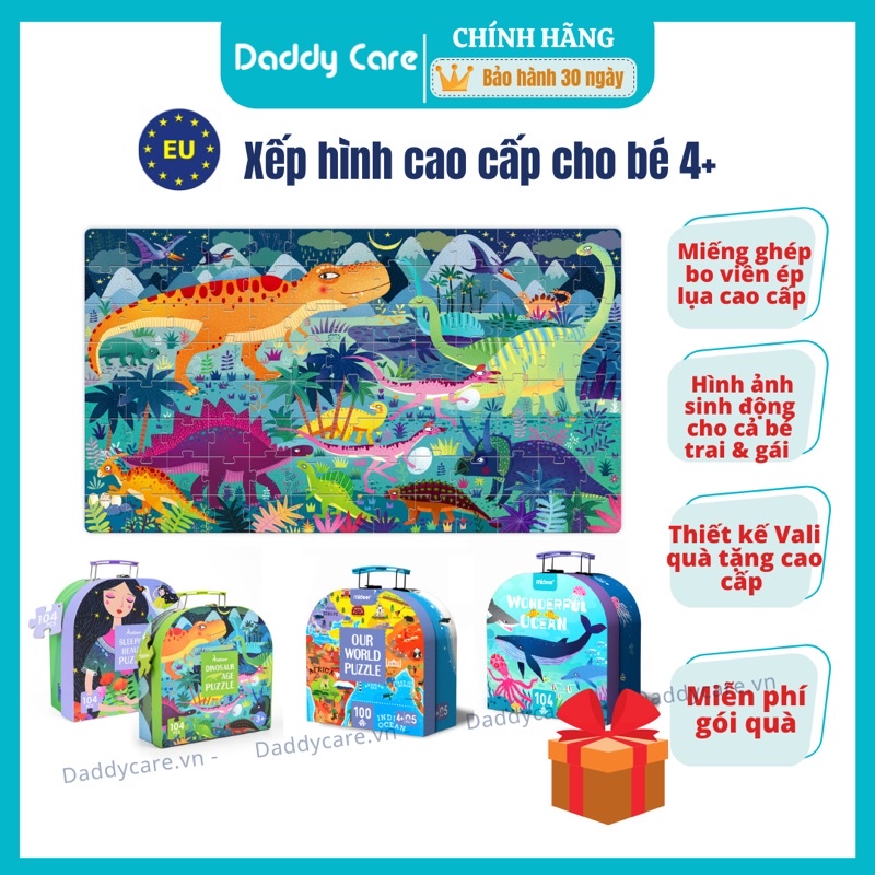 Đồ Chơi Ghép Hình Mideer Vali Gift Box Puzzle, Đồ Chơi Trẻ Em Thông Minh Nhiều Chủ Đề