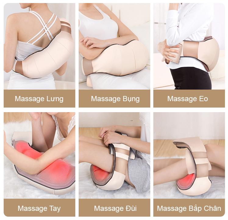 Đai Massage hồng ngoại xoa bóp bấm huyệt - Thư giãn, giảm mệt mỏi đau lưng - Bản Special