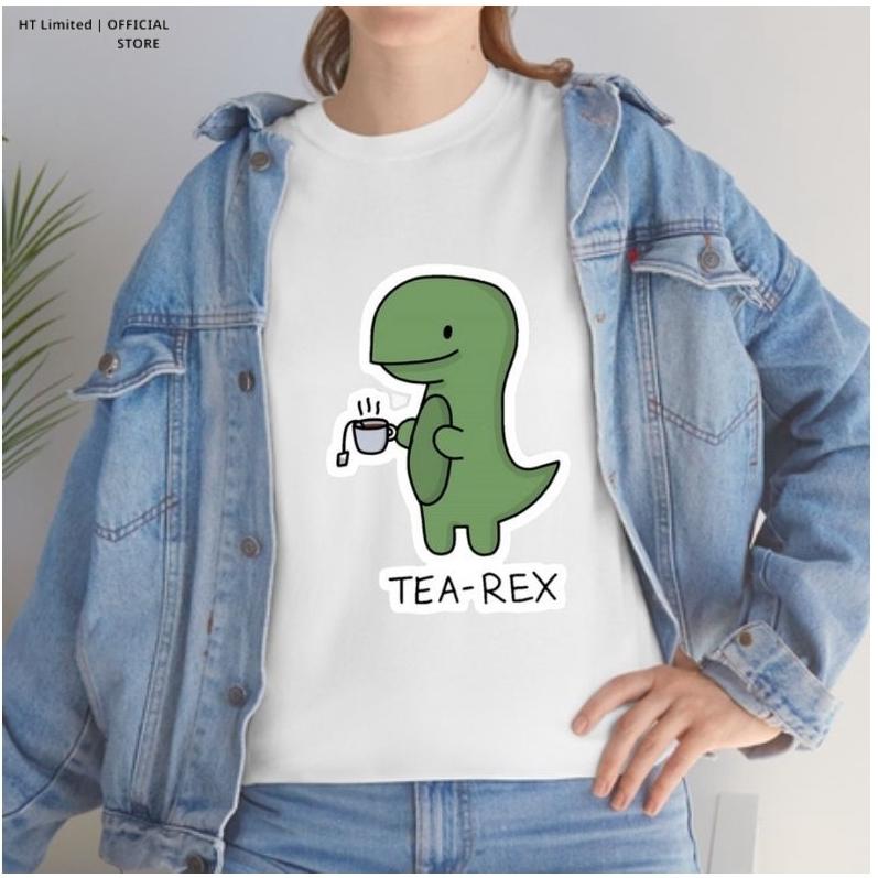 Áo thun thiết kế Unisex Tea Rex, Cotton Cao Cấp 100%