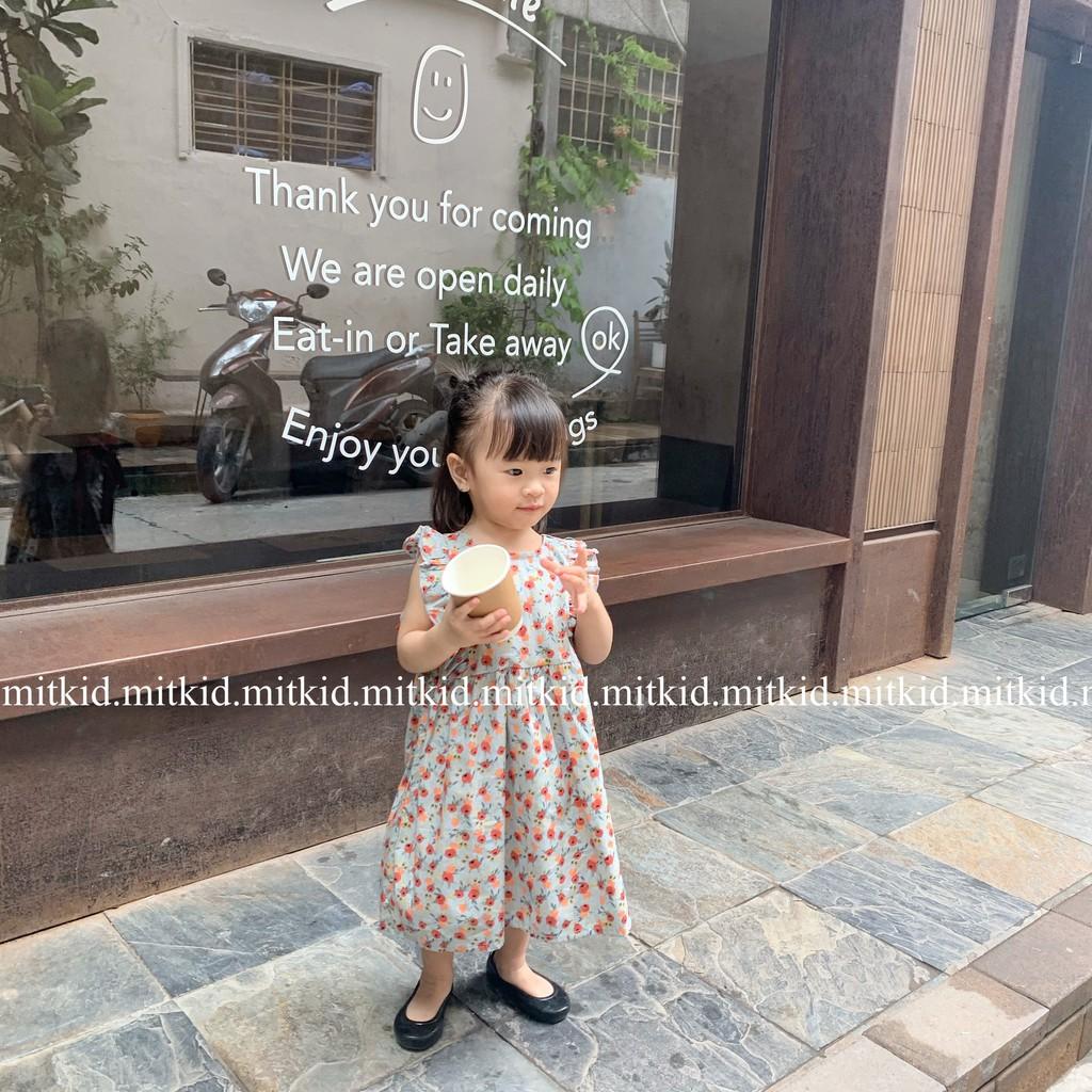 VÁY CHO BÉ GÁICÓ SẴN, Váy hoa buộc nơ THỜI TRANG cho bé gái