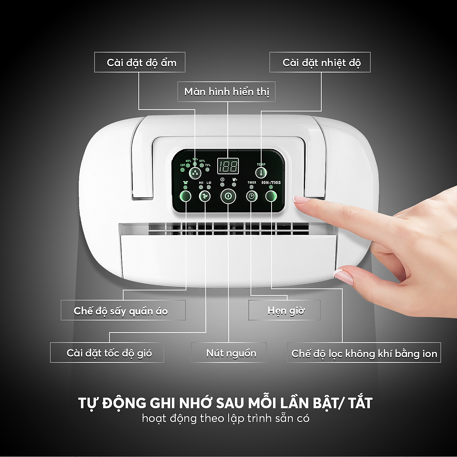 Máy hút ẩm không khí Elmich DE-3923 - Hàng Chính Hãng