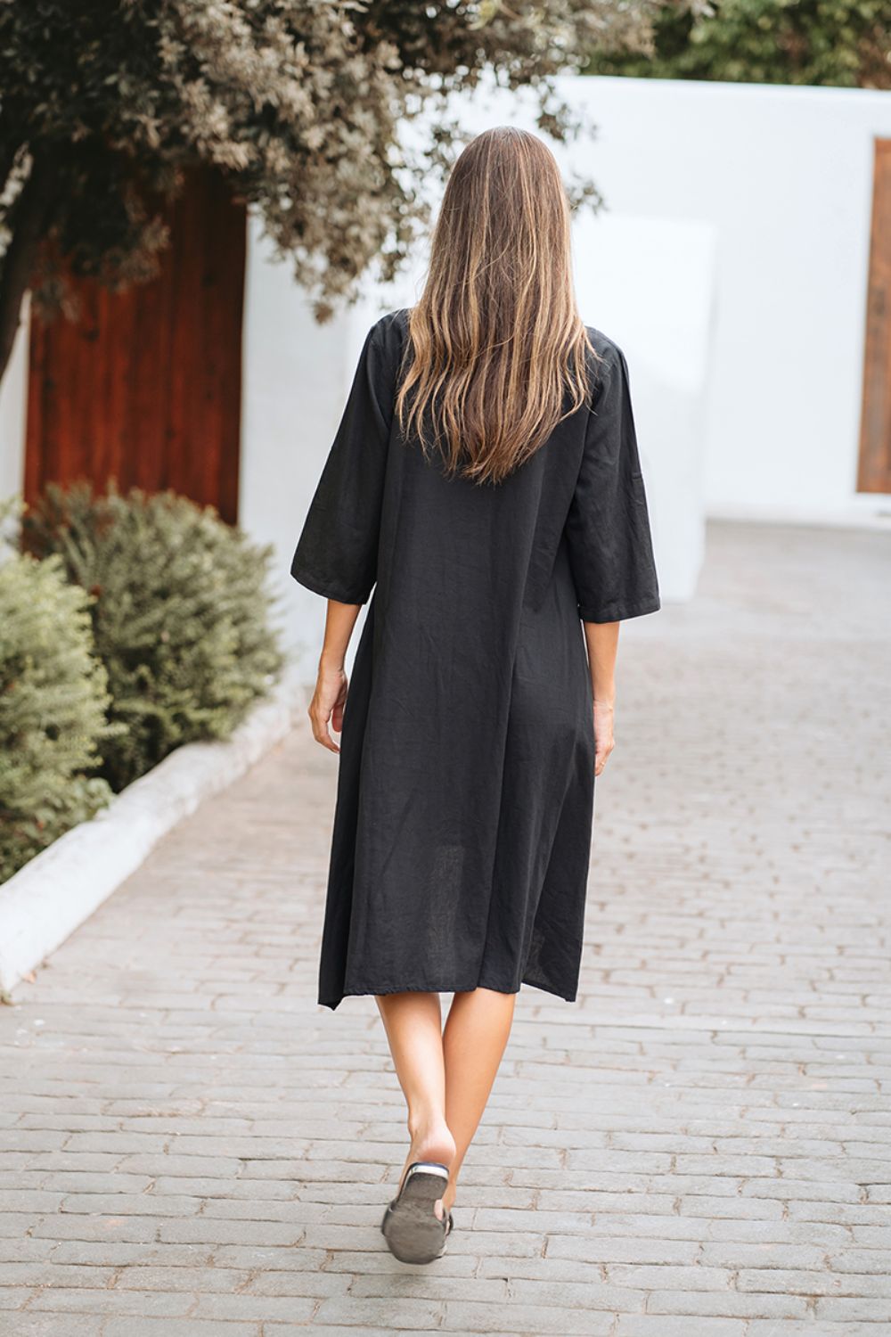 Đầm Midi Sơ Mi Cotton Isla Bonita