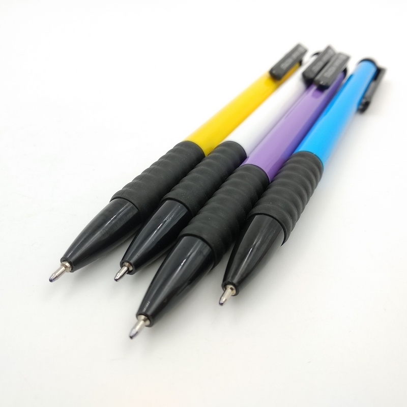 Vỉ 4 Bút Bi Nhiều Màu (0.5mm) VBP1035-C- Mực Xanh + Tặng Kèm Ngẫu Nhiên 1 Bút Chì Hoặc 1 Bút Bi