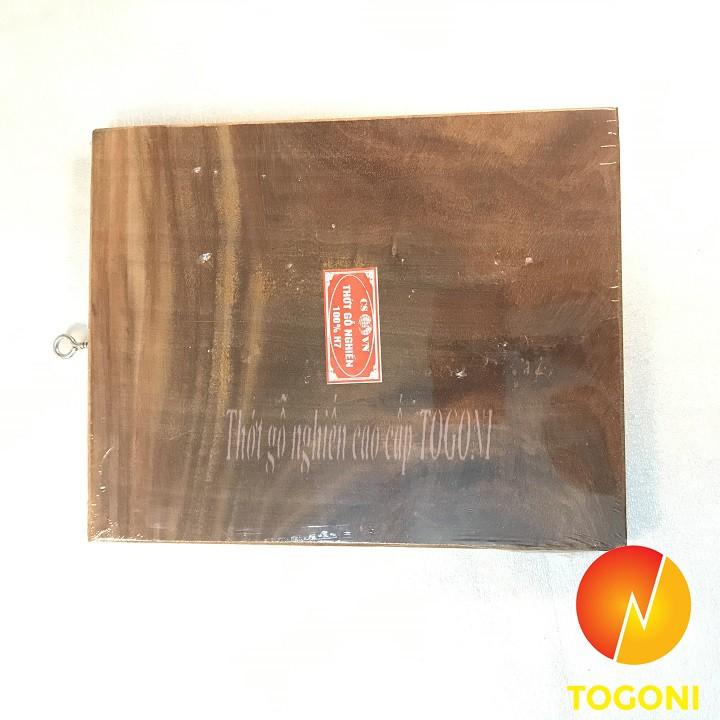 Combo 01 THỚT GỖ NGHIẾN HÌNH CHỮ NHẬT 23*27*2cm- THỚT THÁI và 01 túi đũa gỗ trắc