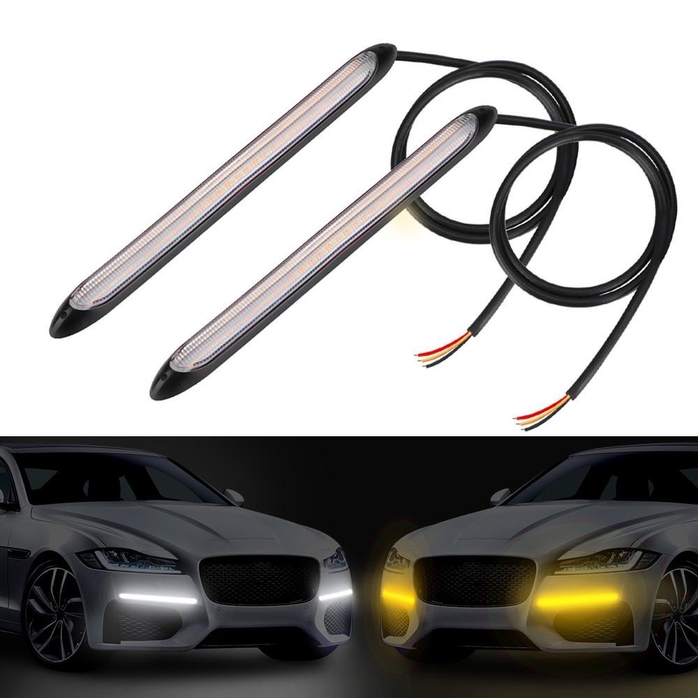 Set 2 đèn led drl báo tín hiệu rẽ cho xe hơi trợ sáng ban ngày